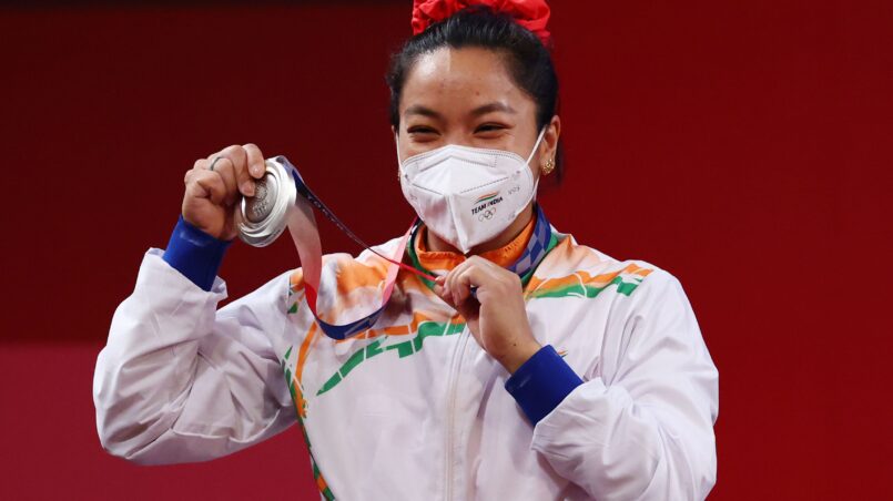 Mirabai Chanu -  Silver medalist at the 2020 Tokyo Olympics in Women's 49 kg category
