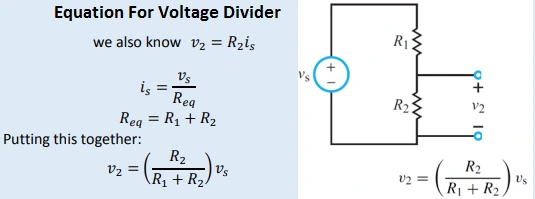 Formula for Voltage Divider Rule